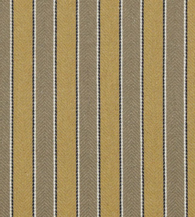 Portree Stripe Fabric by Ian Mankin Mustard