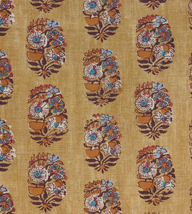 Posie Fabric by Ian Sanderson Copper Blue