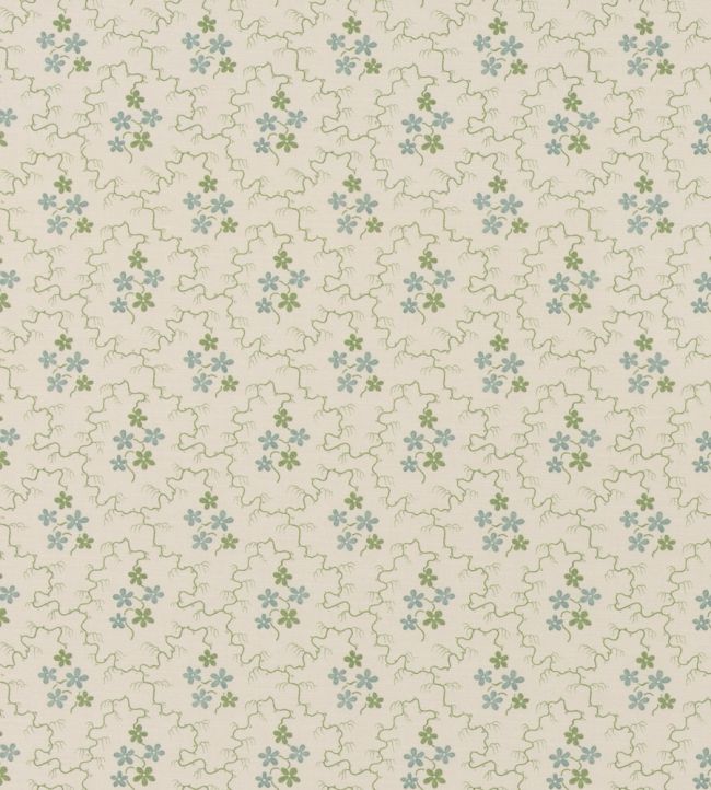 Posy Fabric by GP & J Baker Green/Aqua