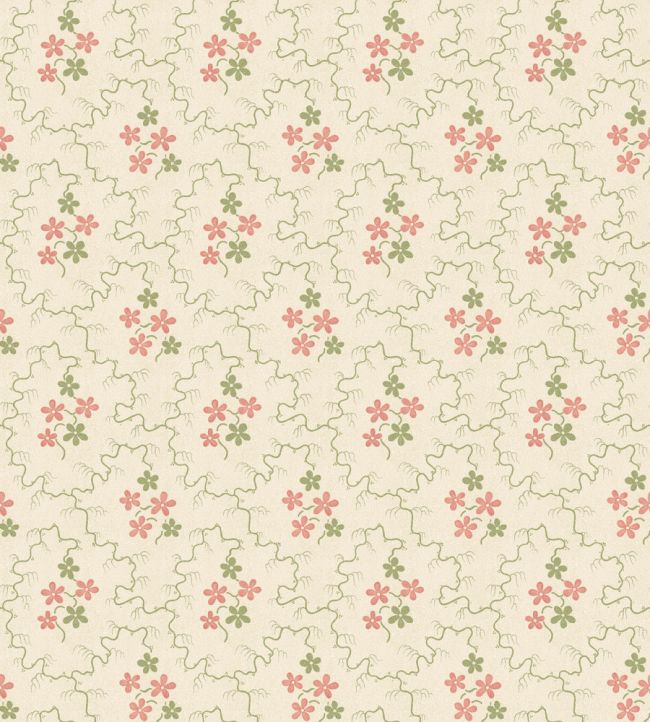 Posy Wallpaper by GP & J Baker Green/Red