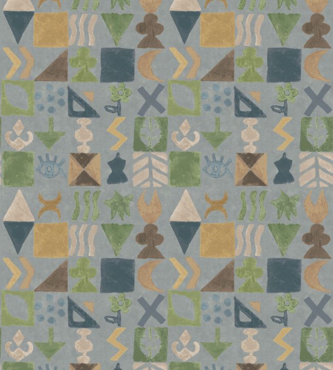 Potato Print Wallpaper by GP & J Baker Blue