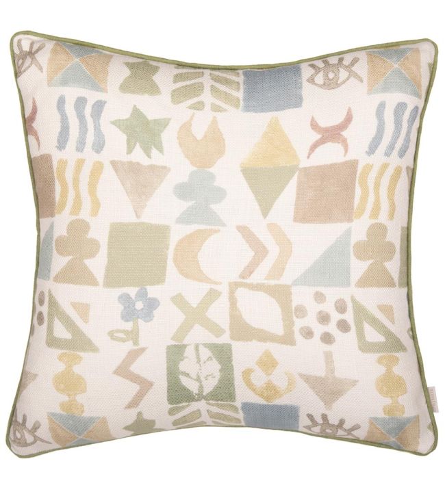 Potato Print Cushion 50cm x 50cm by GP & J Baker Sage