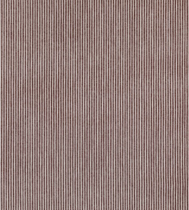 Poulton Stripe Fabric by Fermoie Burgandy