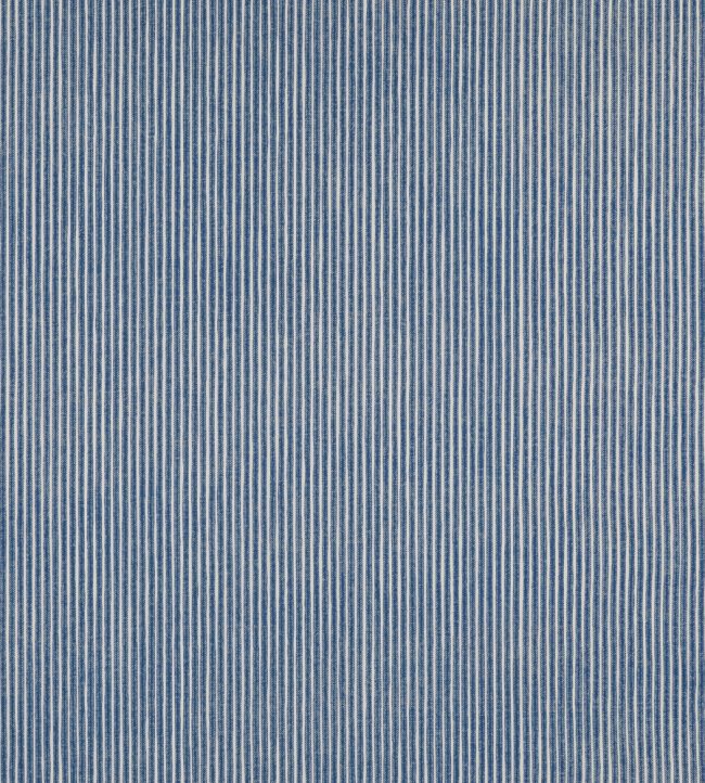 Poulton Stripe Fabric by Fermoie Deep Blue