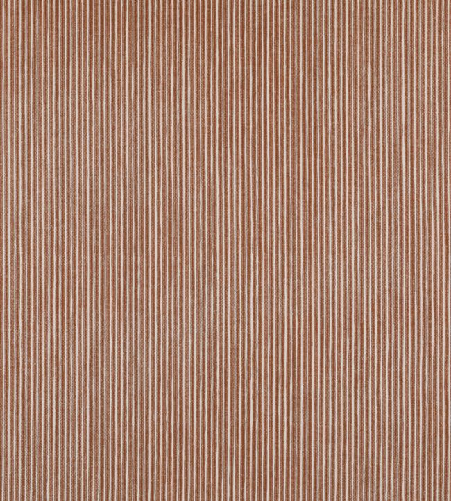 Poulton Stripe Fabric by Fermoie Rust