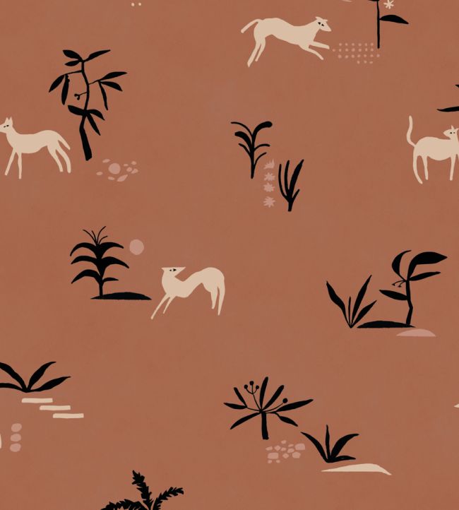 Prehistoric Creatures Wallpaper by Tres Tintas Red