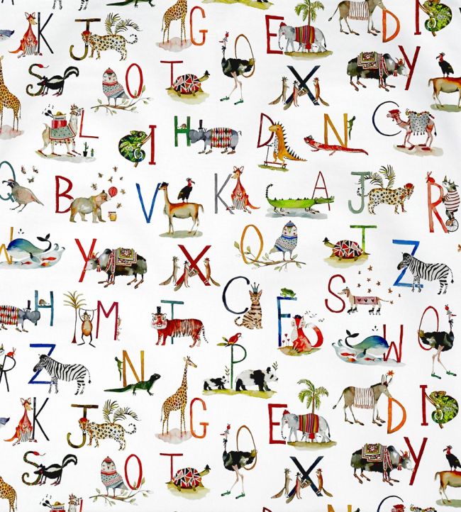 Animal Alphabet Fabric by Prestigious Textiles Paintbox