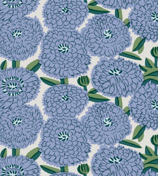 Primavera Wallpaper by Marimekko Blue