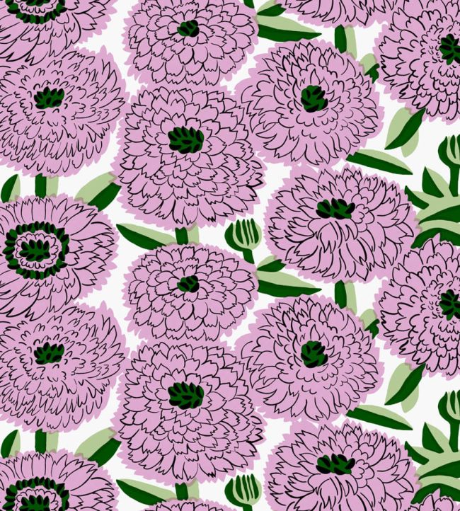Primavera Wallpaper by Marimekko Pink