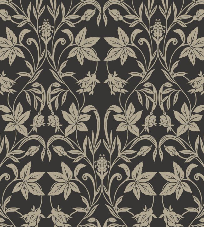 Primrose Wallpaper by Casadeco Noir Fusain