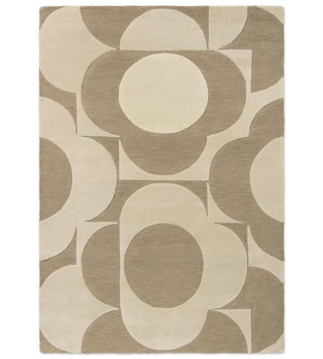 Orla Kiely Prism Flower rug Mushroom/Ecru 158009120180 Mushroom/Ecru