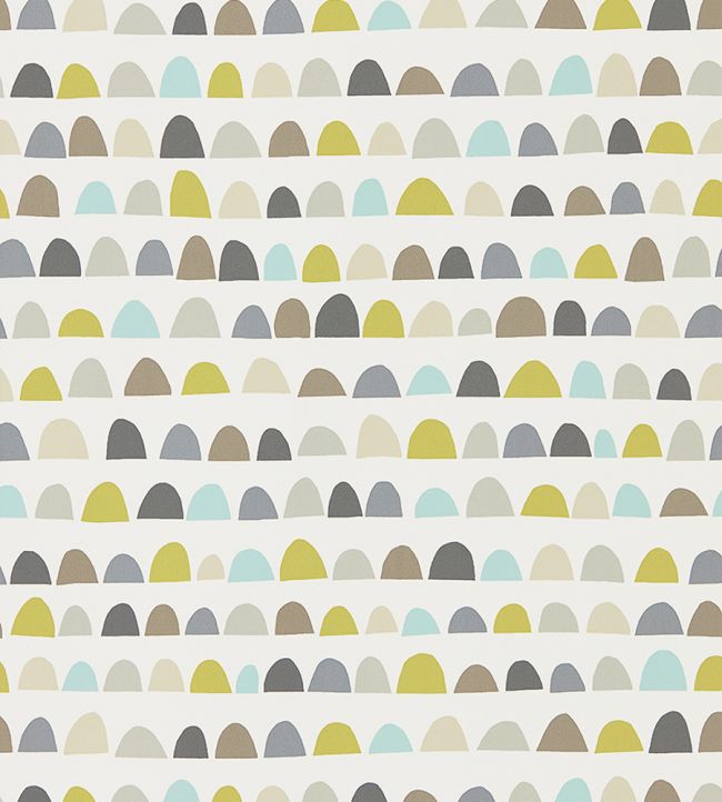 Priya Wallpaper by Scion Mist / Pear / Pewter