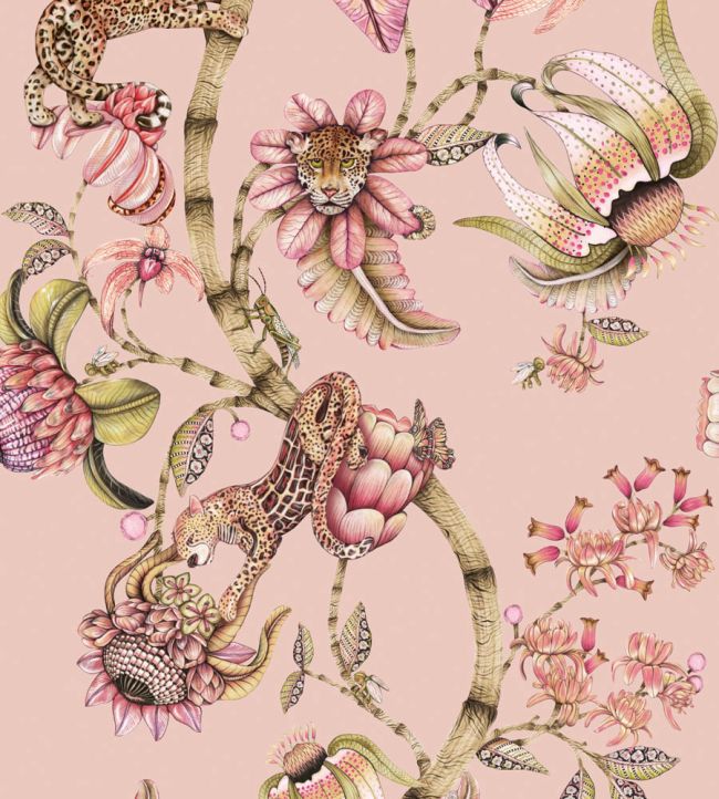 Protea Panthera Wallpaper by Cole & Son Rose Quartz