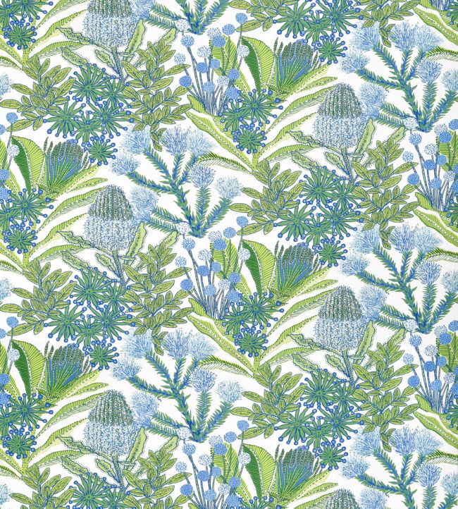 Protea Print Fabric by Thibaut Kiwi