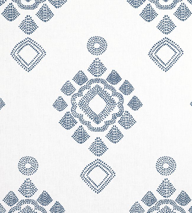 Province Medallion Fabric by Thibaut Navy