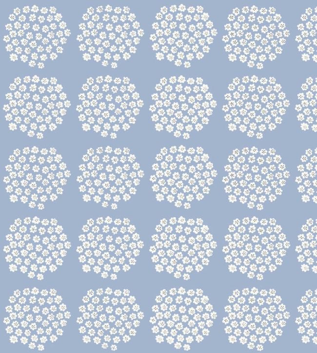 Puketti Wallpaper by Marimekko Blue