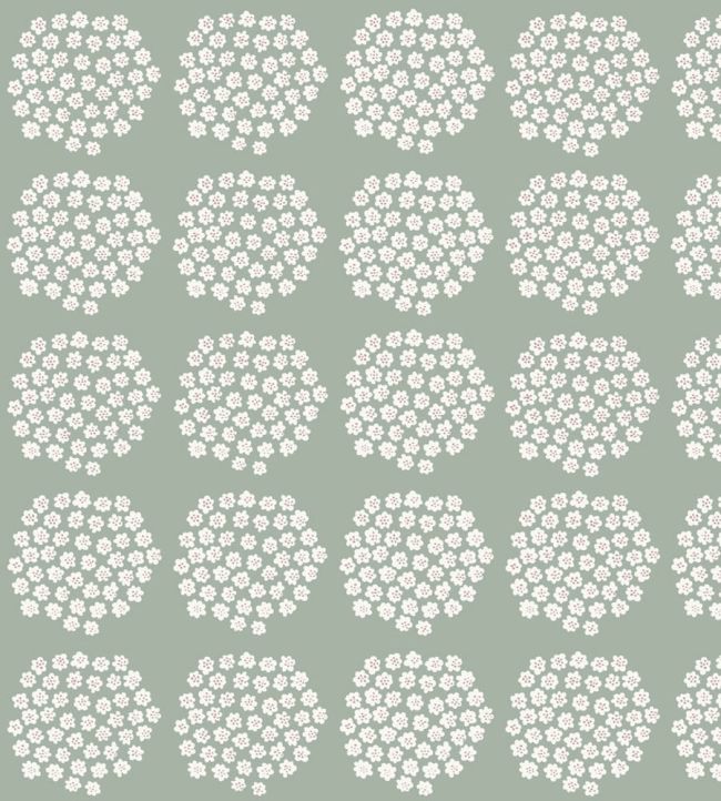 Puketti Wallpaper by Marimekko Green