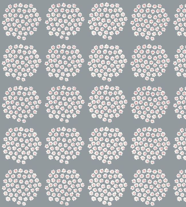 Puketti Wallpaper by Marimekko Grey