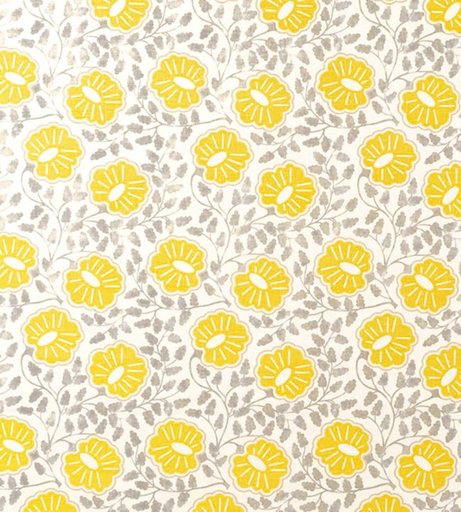 Punch Paisley Fabric by Christopher Farr Cloth Lemon