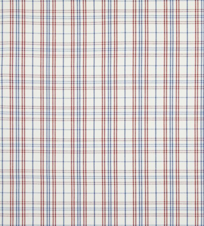 Purbeck Check Fabric by Baker Lifestyle Red/Blue