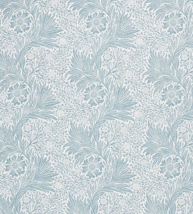 Pure Marigold Sheer Wide Width Fabric by Morris & Co Soft Blue