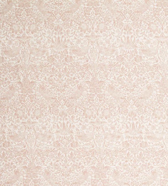 Pure Strawberry Thief Sheer Wide Width Fabric by Morris & Co Blush