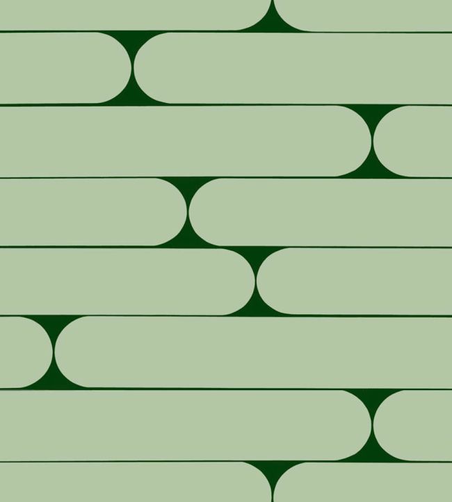 Putki Wallpaper by Marimekko Green