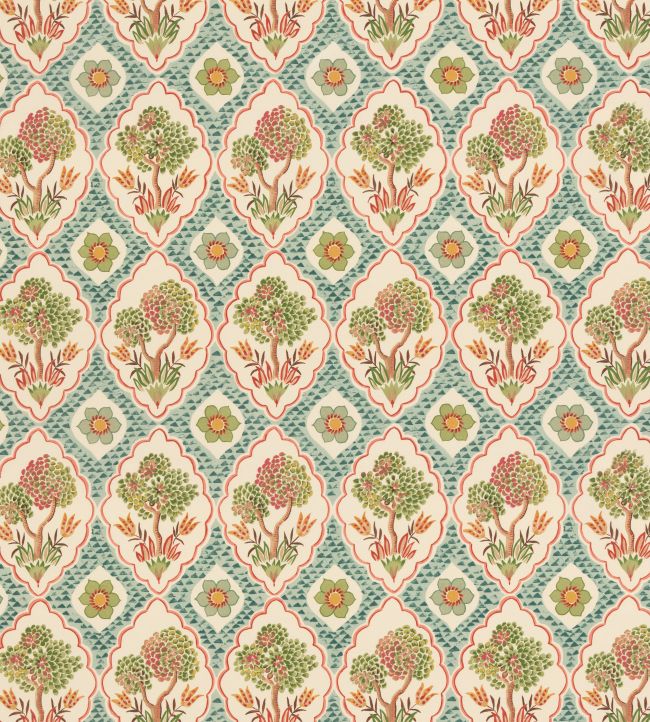 Puzzlewood Fabric by George & Minnie Aqua