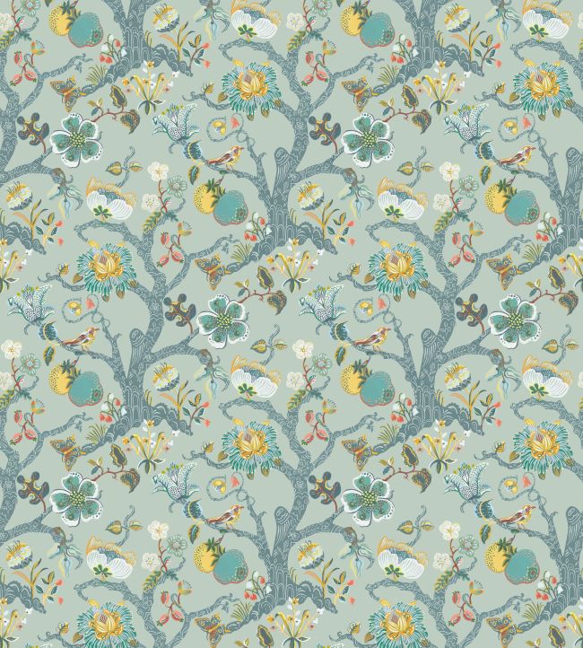 Puzzlewood Wallpaper by Osborne & Little Duck Egg
