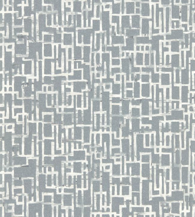 Quadrata Wallpaper by Clarke & Clarke Steel