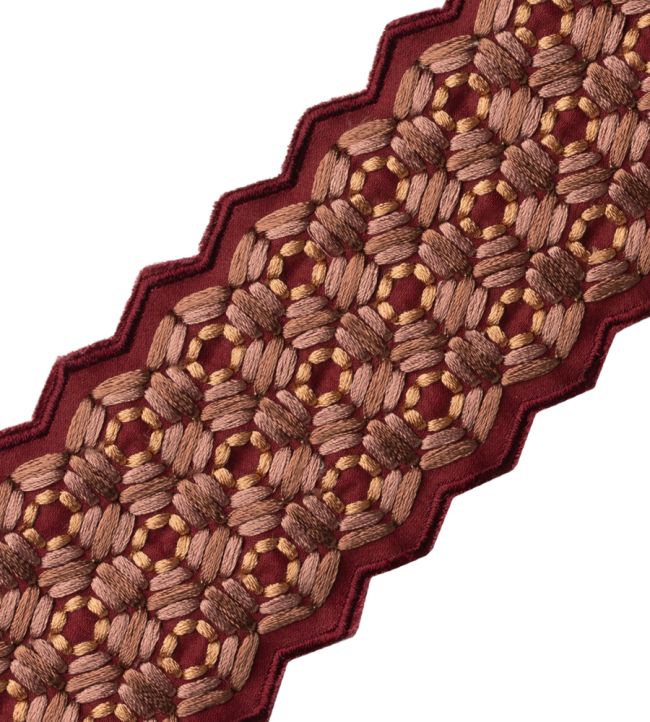Queen Bee Embroidered Border Trimming by Samuel & Sons Mulled Wine