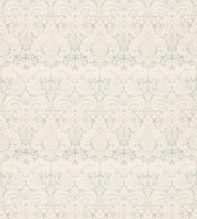 Queen's Damask Fabric by GP & J Baker Aqua