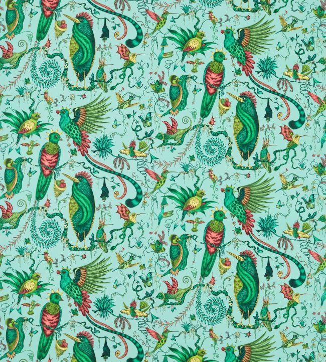 Quetzal Fabric by Clarke & Clarke Aqua