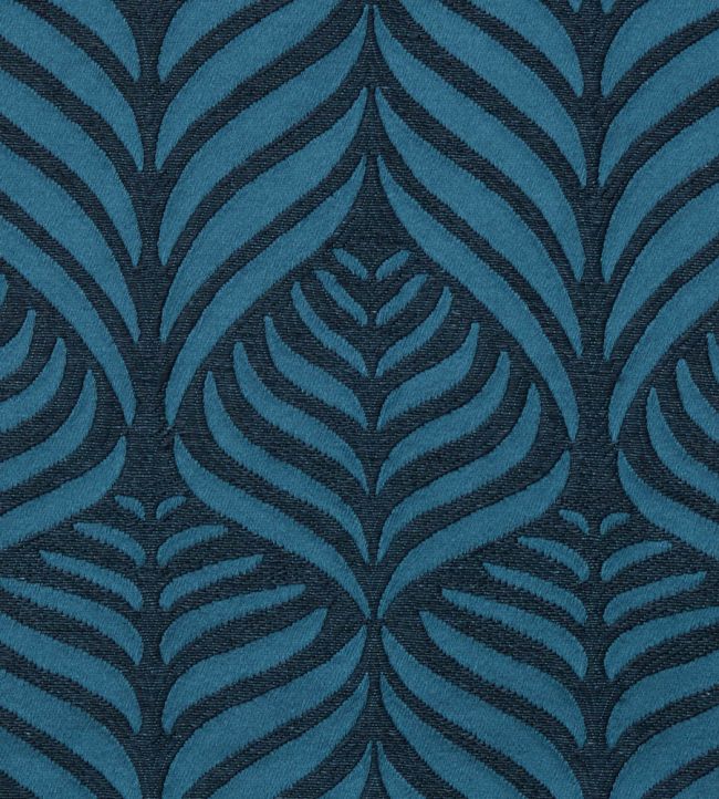 Quill Weave in Yarn Jacquard Fabric by Liberty Lapis