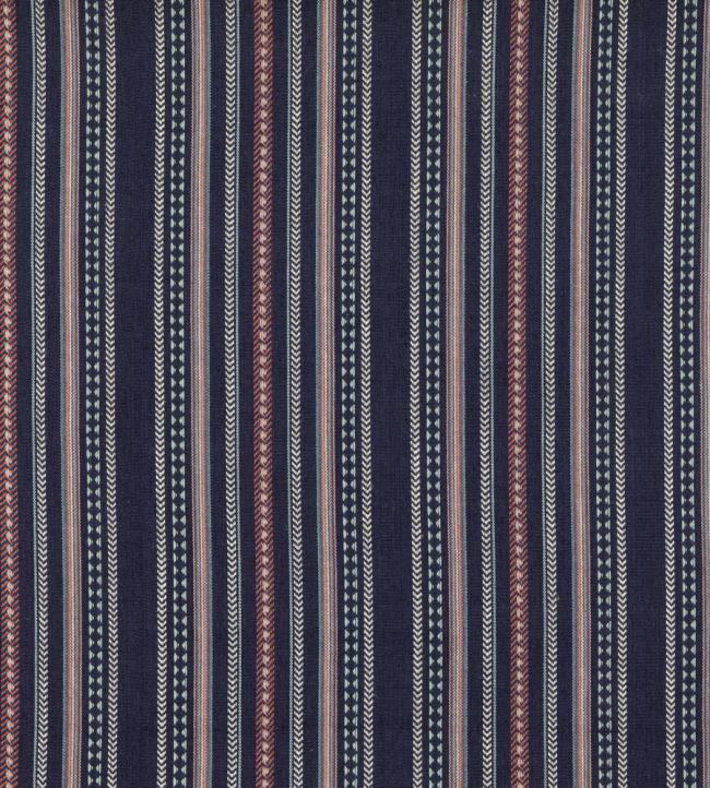 Racing Stripe Fabric by Mulberry Home Indigo