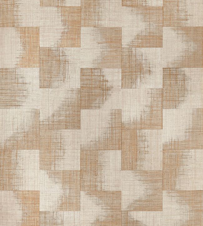 Raffia Squares Wallpaper by Thibaut Beige