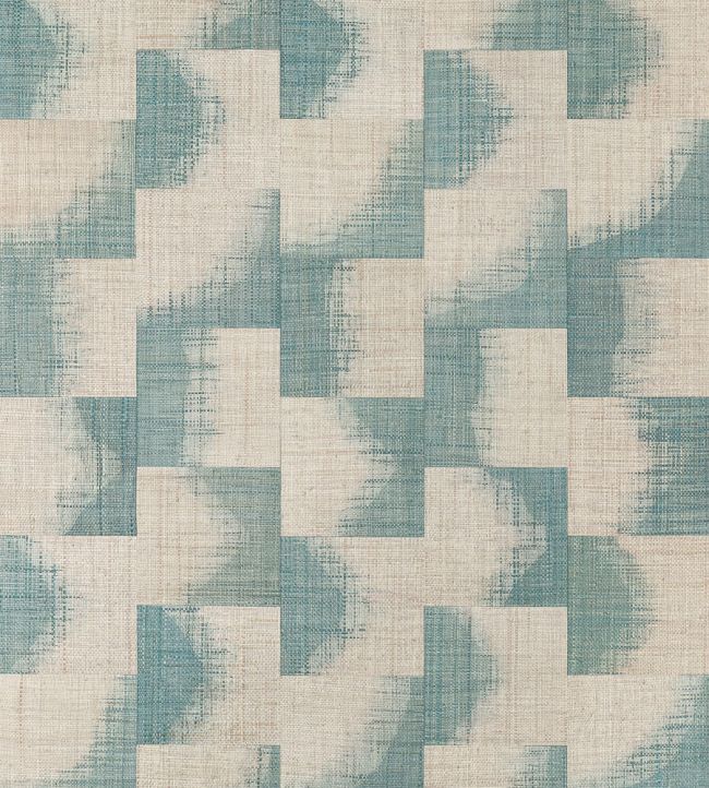 Raffia Squares Wallpaper by Thibaut Mineral