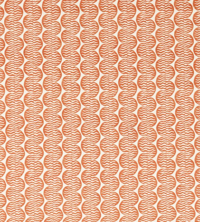 Raft Stripe Print Fabric by Scion Rust