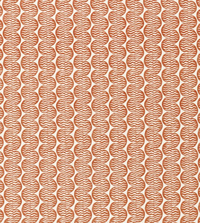 Raft Stripe Print Fabric by Scion Rust