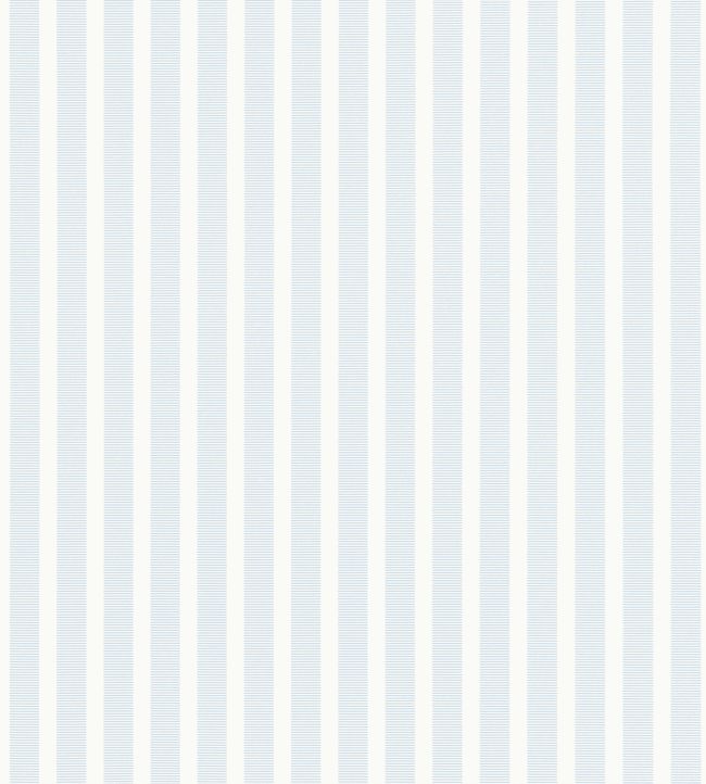 Railway Stripe Wallpaper by Thibaut Light Blue