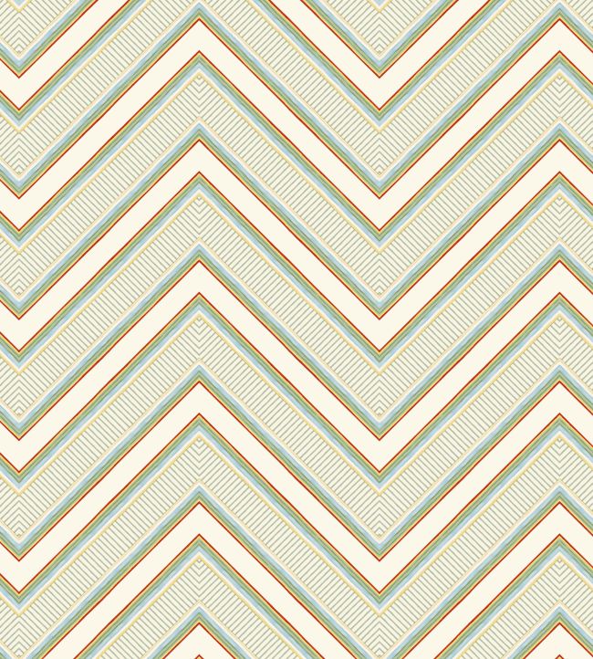 Rainbow Chevron Wallpaper by Ottoline Green