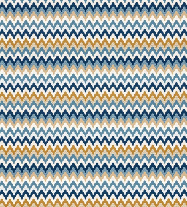 Rainbow Mountain Wallpaper by Scalamandre Denim Gold