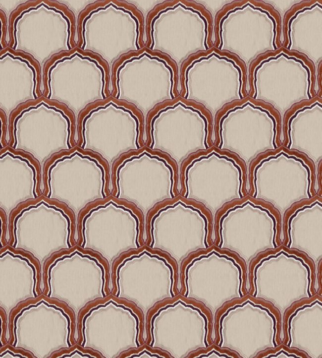 Rajput Fabric by JORO Brick/Plum
