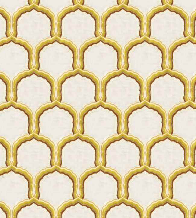 Rajput Fabric by JORO Yellow/Brick