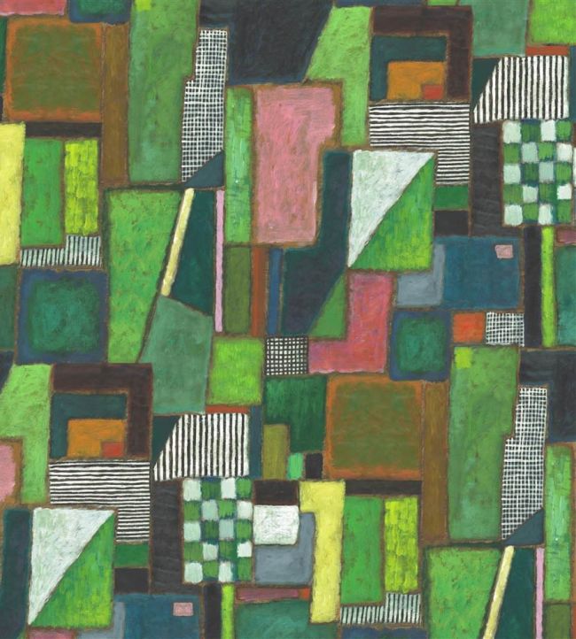 Raku Patchwork Fabric by Designers Guild Emerald