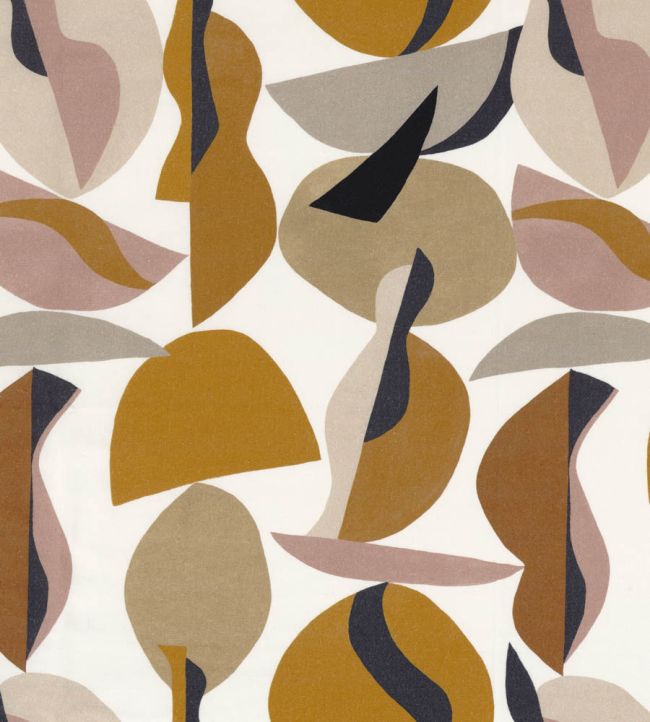Raku Print Fabric by Camengo Safran