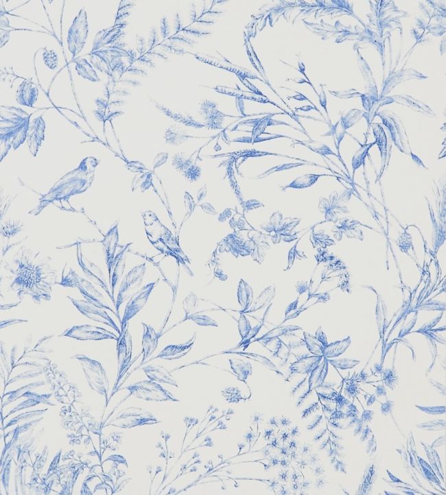 Fern Toile Wallpaper by Ralph Lauren Bluebell