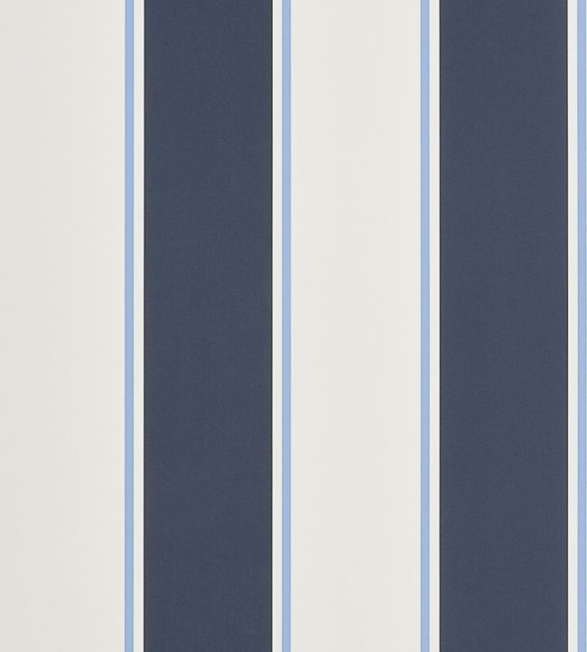 Mapleton Stripe Wallpaper by Ralph Lauren Midnight