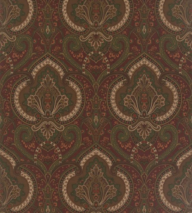 Castle Head Paisley Wallpaper by Ralph Lauren Chestnut