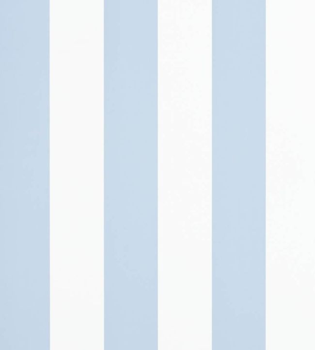 Spalding Stripe Wallpaper by Ralph Lauren Blue/White